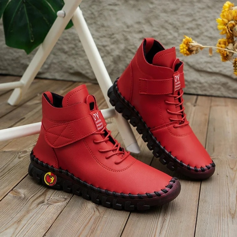 Red fashion booties